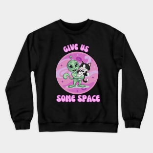 Alien and Cat Crewneck Sweatshirt